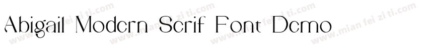 Abigail Modern Serif Font Demo字体转换